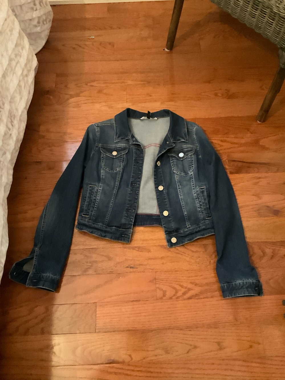 White House Black Market Dark Blue Denim Jacket